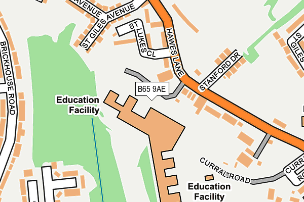 B65 9AE map - OS OpenMap – Local (Ordnance Survey) B65 9AE map - OS OpenMap – Local (Ordnance Survey)