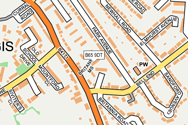 B65 9DT map - OS OpenMap – Local (Ordnance Survey) B65 9DT map - OS OpenMap – Local (Ordnance Survey)