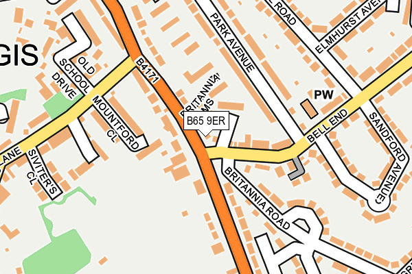 B65 9ER map - OS OpenMap – Local (Ordnance Survey) B65 9ER map - OS OpenMap – Local (Ordnance Survey)