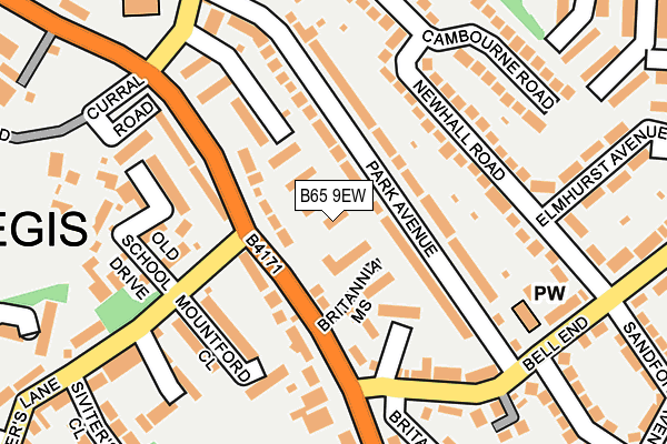 B65 9EW map - OS OpenMap – Local (Ordnance Survey) B65 9EW map - OS OpenMap – Local (Ordnance Survey)