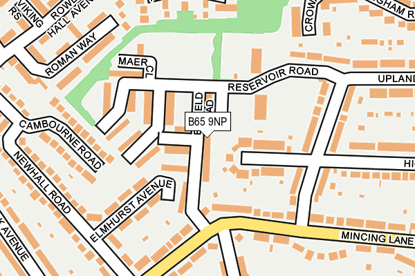 B65 9NP map - OS OpenMap – Local (Ordnance Survey) B65 9NP map - OS OpenMap – Local (Ordnance Survey)