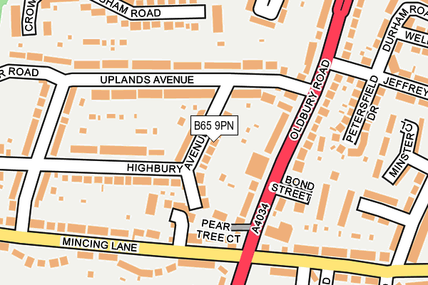 B65 9PN map - OS OpenMap – Local (Ordnance Survey) B65 9PN map - OS OpenMap – Local (Ordnance Survey)