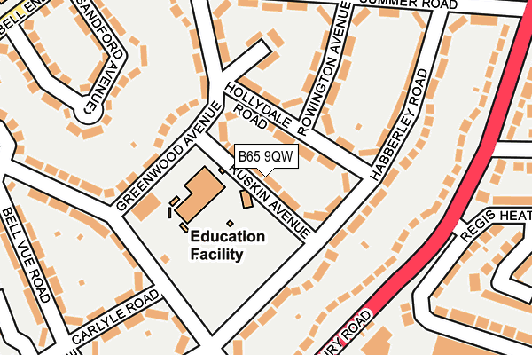 B65 9QW map - OS OpenMap – Local (Ordnance Survey) B65 9QW map - OS OpenMap – Local (Ordnance Survey)