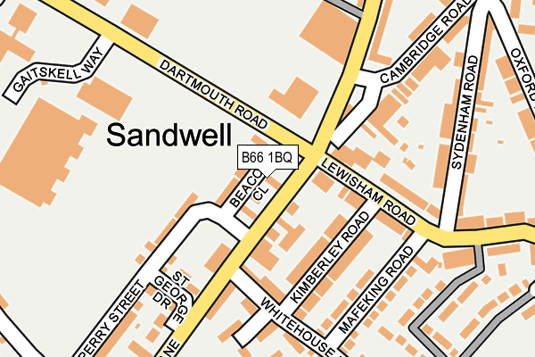 B66 1BQ map - OS OpenMap – Local (Ordnance Survey)