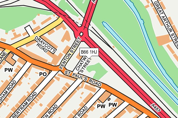 B66 1HJ map - OS OpenMap – Local (Ordnance Survey) B66 1HJ map - OS OpenMap – Local (Ordnance Survey)