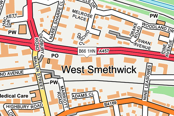 B66 1HN map - OS OpenMap – Local (Ordnance Survey) B66 1HN map - OS OpenMap – Local (Ordnance Survey)