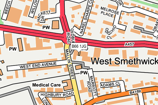 B66 1JG map - OS OpenMap – Local (Ordnance Survey) B66 1JG map - OS OpenMap – Local (Ordnance Survey)