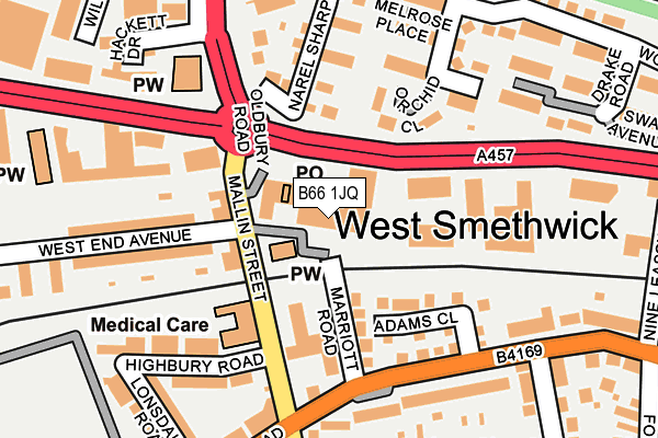 B66 1JQ map - OS OpenMap – Local (Ordnance Survey) B66 1JQ map - OS OpenMap – Local (Ordnance Survey)