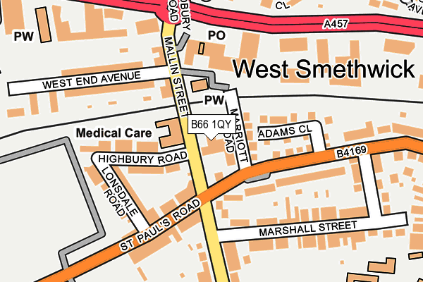 B66 1QY map - OS OpenMap – Local (Ordnance Survey) B66 1QY map - OS OpenMap – Local (Ordnance Survey)