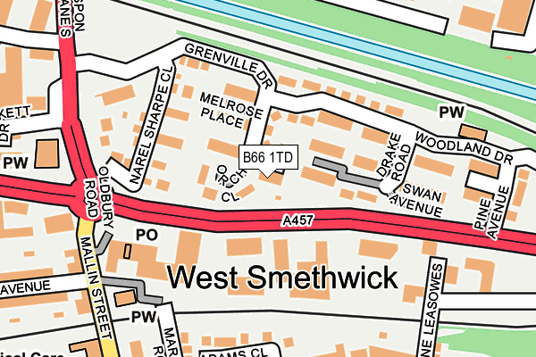 B66 1TD map - OS OpenMap – Local (Ordnance Survey) B66 1TD map - OS OpenMap – Local (Ordnance Survey)