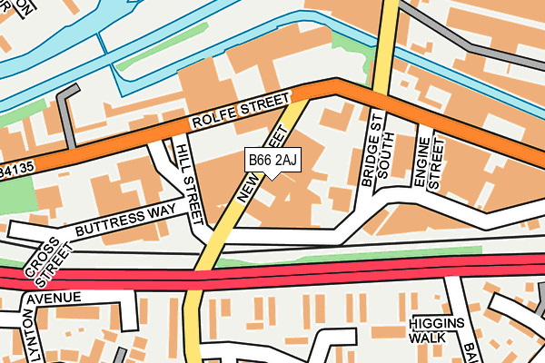 B66 2AJ map - OS OpenMap – Local (Ordnance Survey) B66 2AJ map - OS OpenMap – Local (Ordnance Survey)