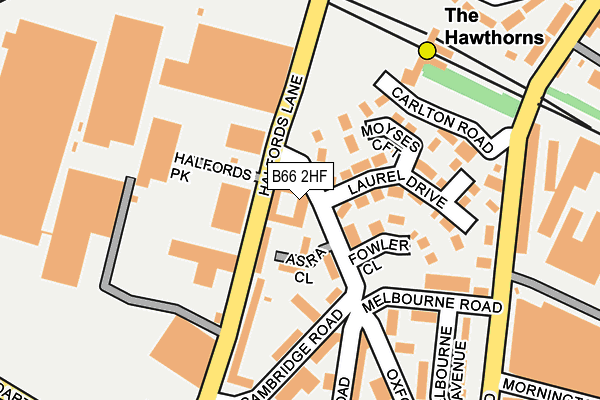 B66 2HF map - OS OpenMap – Local (Ordnance Survey) B66 2HF map - OS OpenMap – Local (Ordnance Survey)