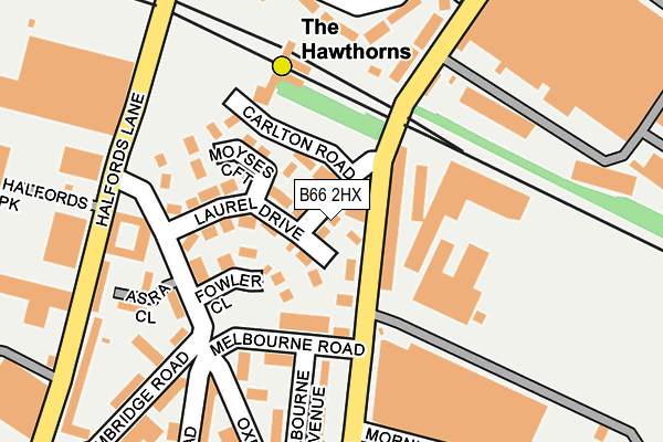 B66 2HX map - OS OpenMap – Local (Ordnance Survey) B66 2HX map - OS OpenMap – Local (Ordnance Survey)