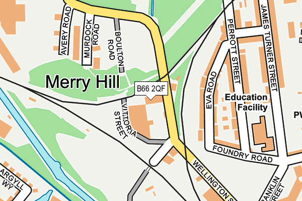 B66 2QF map - OS OpenMap – Local (Ordnance Survey) B66 2QF map - OS OpenMap – Local (Ordnance Survey)