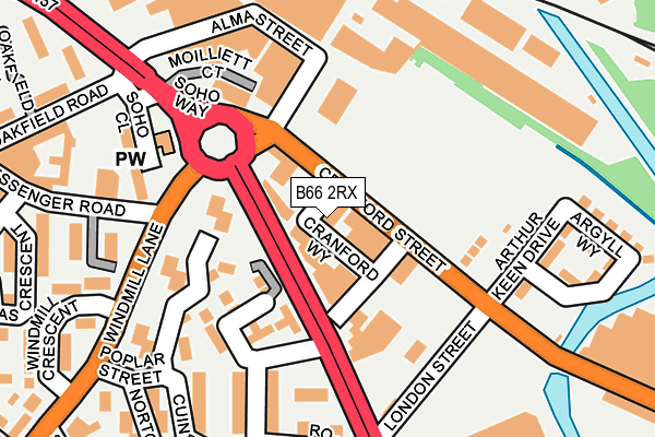 B66 2RX map - OS OpenMap – Local (Ordnance Survey) B66 2RX map - OS OpenMap – Local (Ordnance Survey)