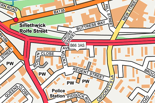 B66 3AS map - OS OpenMap – Local (Ordnance Survey)