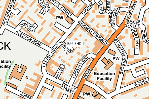 B66 3HD map - OS OpenMap – Local (Ordnance Survey) B66 3HD map - OS OpenMap – Local (Ordnance Survey)