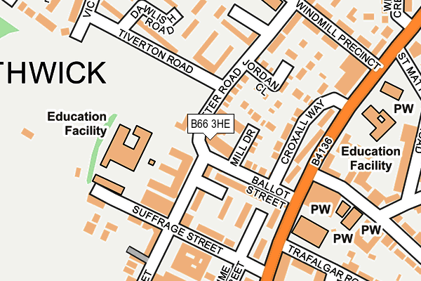 B66 3HE map - OS OpenMap – Local (Ordnance Survey) B66 3HE map - OS OpenMap – Local (Ordnance Survey)