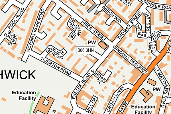 B66 3HN map - OS OpenMap – Local (Ordnance Survey) B66 3HN map - OS OpenMap – Local (Ordnance Survey)