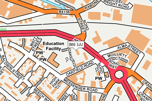 B66 3JU map - OS OpenMap – Local (Ordnance Survey) B66 3JU map - OS OpenMap – Local (Ordnance Survey)