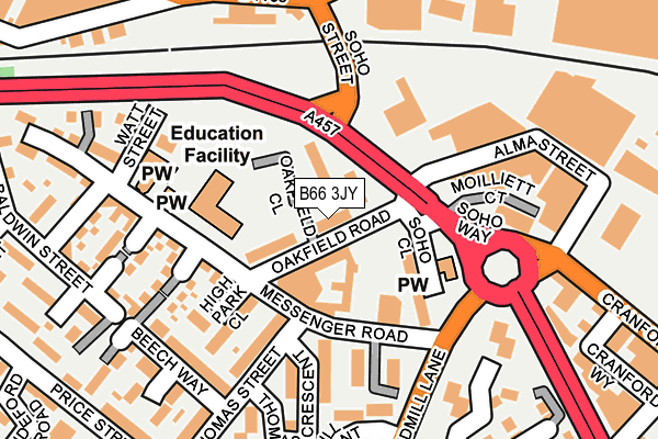 B66 3JY map - OS OpenMap – Local (Ordnance Survey) B66 3JY map - OS OpenMap – Local (Ordnance Survey)