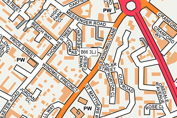 B66 3LJ map - OS OpenMap – Local (Ordnance Survey) B66 3LJ map - OS OpenMap – Local (Ordnance Survey)