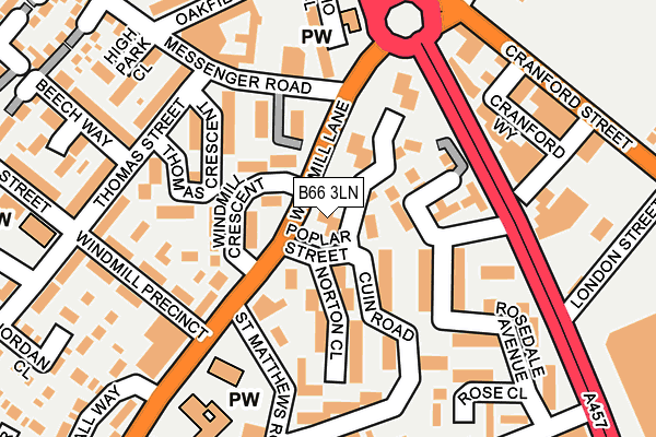 B66 3LN map - OS OpenMap – Local (Ordnance Survey) B66 3LN map - OS OpenMap – Local (Ordnance Survey)