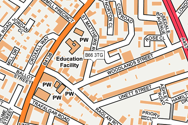 B66 3TG map - OS OpenMap – Local (Ordnance Survey) B66 3TG map - OS OpenMap – Local (Ordnance Survey)