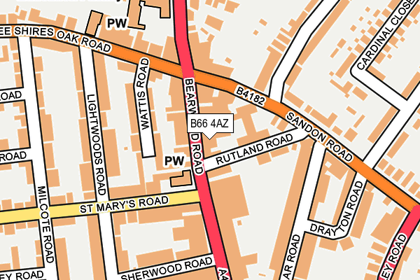 B66 4AZ map - OS OpenMap – Local (Ordnance Survey) B66 4AZ map - OS OpenMap – Local (Ordnance Survey)