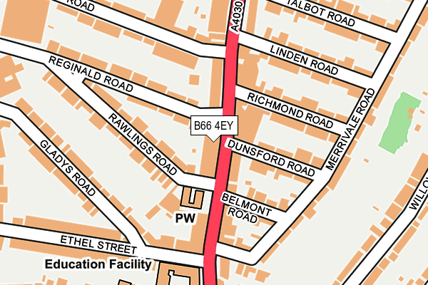 B66 4EY map - OS OpenMap – Local (Ordnance Survey) B66 4EY map - OS OpenMap – Local (Ordnance Survey)