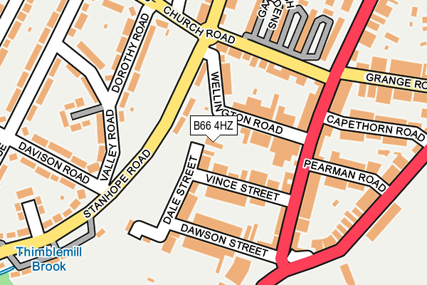 B66 4HZ map - OS OpenMap – Local (Ordnance Survey) B66 4HZ map - OS OpenMap – Local (Ordnance Survey)