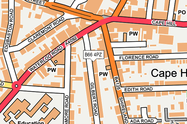 B66 4PZ map - OS OpenMap – Local (Ordnance Survey) B66 4PZ map - OS OpenMap – Local (Ordnance Survey)