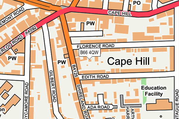 B66 4QW map - OS OpenMap – Local (Ordnance Survey) B66 4QW map - OS OpenMap – Local (Ordnance Survey)