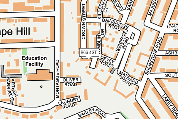 B66 4ST map - OS OpenMap – Local (Ordnance Survey) B66 4ST map - OS OpenMap – Local (Ordnance Survey)