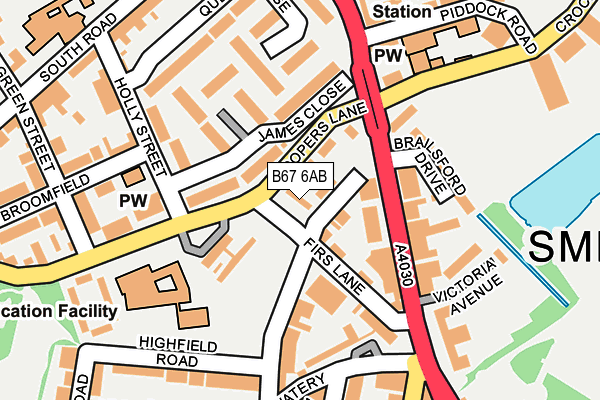 B67 6AB map - OS OpenMap – Local (Ordnance Survey) B67 6AB map - OS OpenMap – Local (Ordnance Survey)
