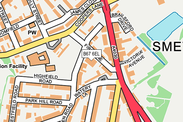 B67 6EL map - OS OpenMap – Local (Ordnance Survey) B67 6EL map - OS OpenMap – Local (Ordnance Survey)