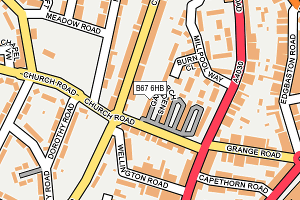 B67 6HB map - OS OpenMap – Local (Ordnance Survey) B67 6HB map - OS OpenMap – Local (Ordnance Survey)