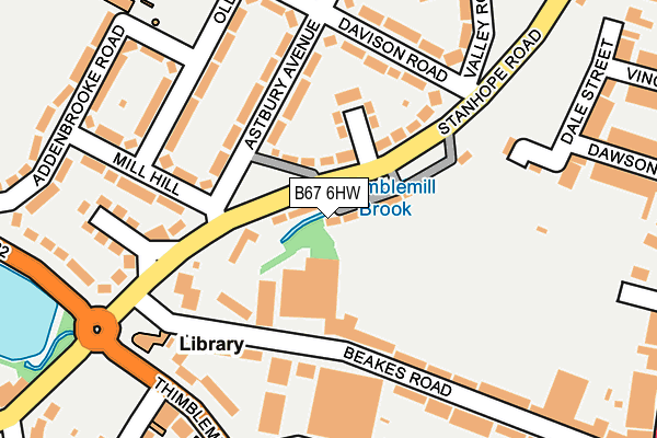 B67 6HW map - OS OpenMap – Local (Ordnance Survey) B67 6HW map - OS OpenMap – Local (Ordnance Survey)