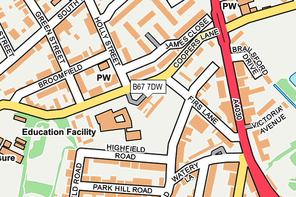 B67 7DW map - OS OpenMap – Local (Ordnance Survey) B67 7DW map - OS OpenMap – Local (Ordnance Survey)