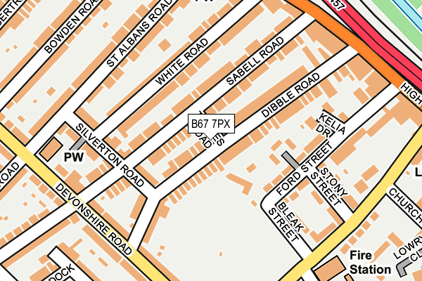 B67 7PX map - OS OpenMap – Local (Ordnance Survey) B67 7PX map - OS OpenMap – Local (Ordnance Survey)