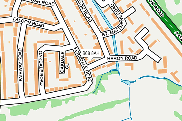 B68 8AH map - OS OpenMap – Local (Ordnance Survey) B68 8AH map - OS OpenMap – Local (Ordnance Survey)