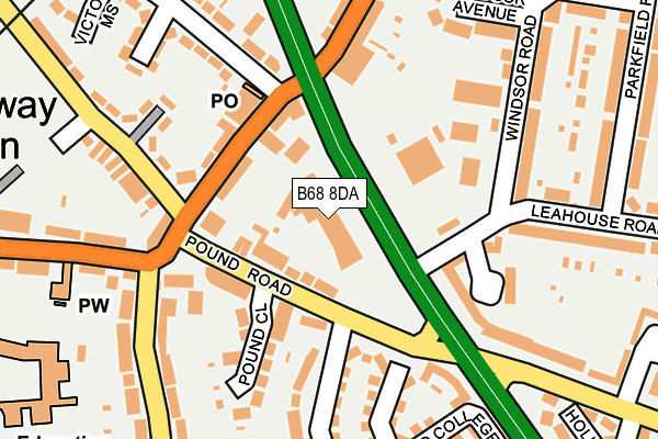 B68 8DA map - OS OpenMap – Local (Ordnance Survey) B68 8DA map - OS OpenMap – Local (Ordnance Survey)