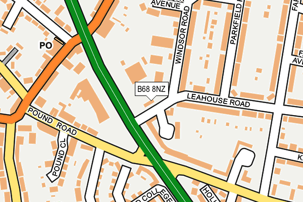 B68 8NZ map - OS OpenMap – Local (Ordnance Survey) B68 8NZ map - OS OpenMap – Local (Ordnance Survey)