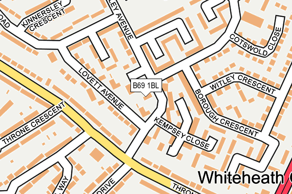 B69 1BL map - OS OpenMap – Local (Ordnance Survey) B69 1BL map - OS OpenMap – Local (Ordnance Survey)
