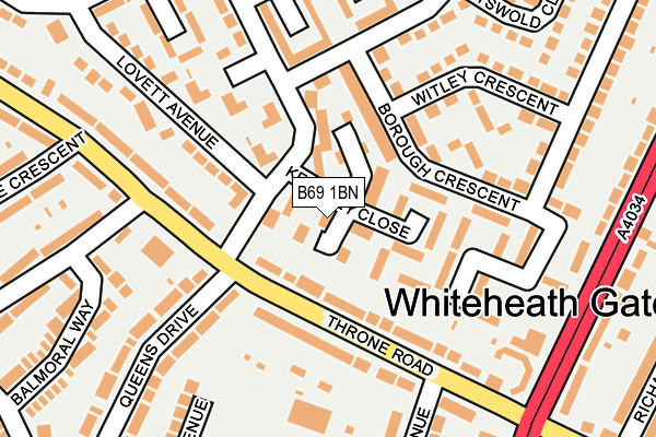 B69 1BN map - OS OpenMap – Local (Ordnance Survey) B69 1BN map - OS OpenMap – Local (Ordnance Survey)
