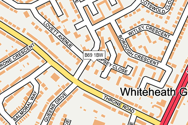 B69 1BW map - OS OpenMap – Local (Ordnance Survey) B69 1BW map - OS OpenMap – Local (Ordnance Survey)