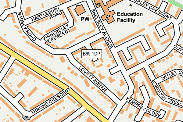 B69 1DP map - OS OpenMap – Local (Ordnance Survey) B69 1DP map - OS OpenMap – Local (Ordnance Survey)
