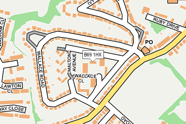 B69 1HX map - OS OpenMap – Local (Ordnance Survey) B69 1HX map - OS OpenMap – Local (Ordnance Survey)