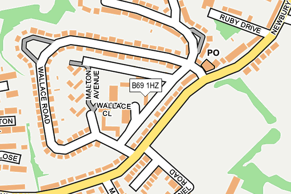 B69 1HZ map - OS OpenMap – Local (Ordnance Survey) B69 1HZ map - OS OpenMap – Local (Ordnance Survey)