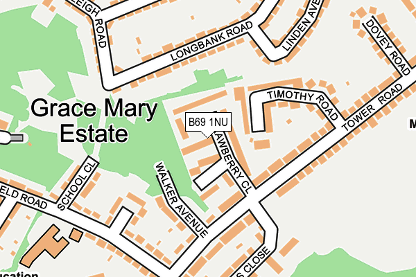 B69 1NU map - OS OpenMap – Local (Ordnance Survey)